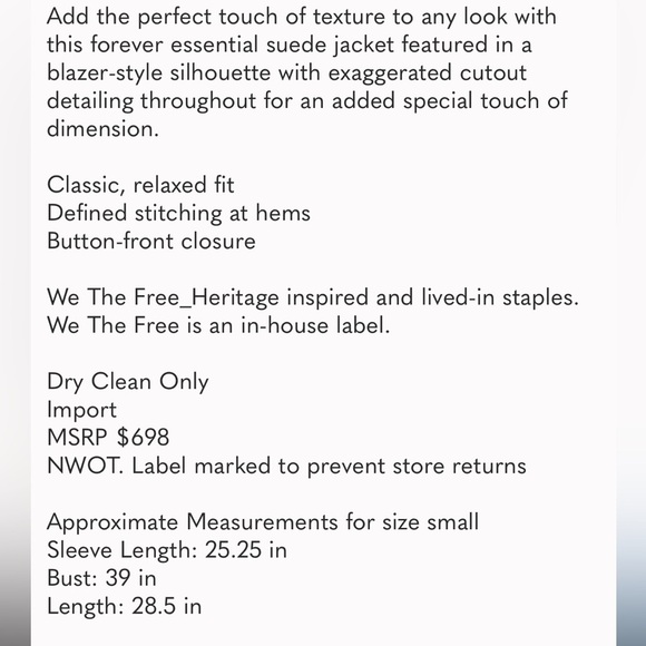 Free People Courtney Blazer Size Large NWT - Picture 4 of 16